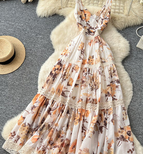 Floral Sleeveless Maxi Dress