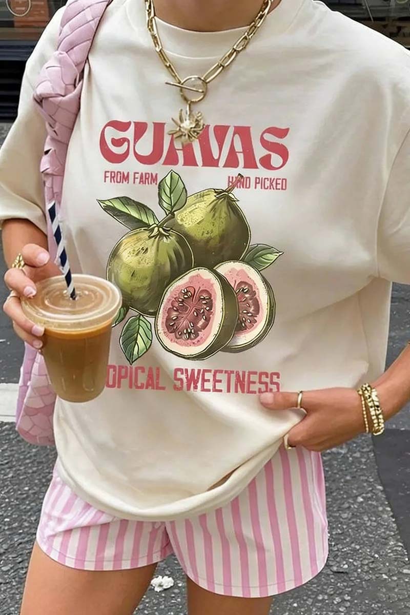 Tropical Fruit Graphic T-Shirt