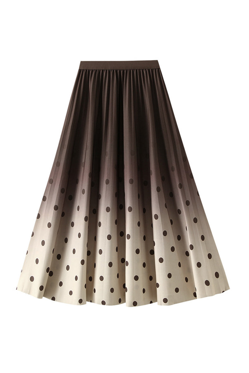 Polka Dot Ombre Midi Skirt