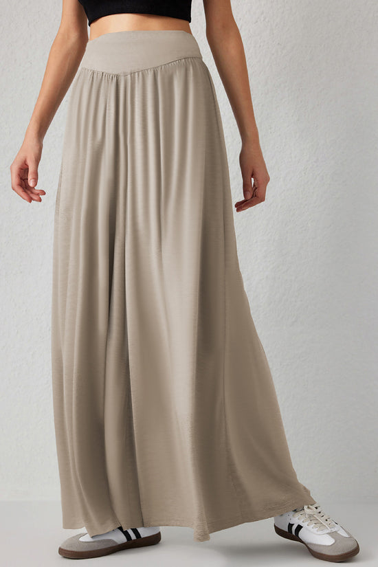 Flowing Wide-Leg Casual Pants