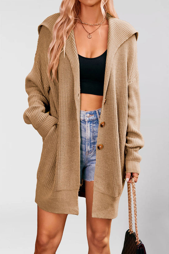 Cozy Knit Hooded Cardigan