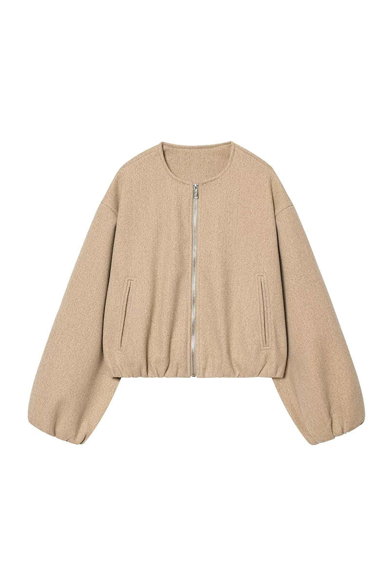 Chic Zip-Up Bomber Jacket