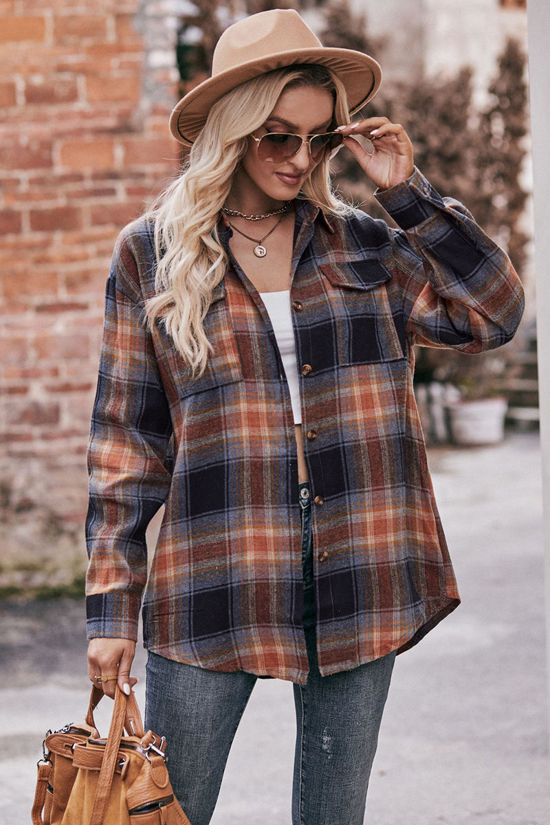 Plaid Button-Up Shirt