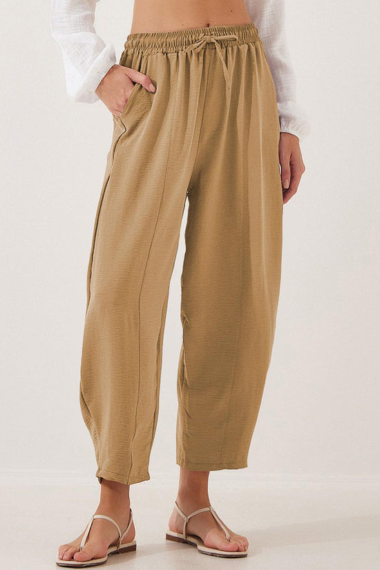 Relaxed Drawstring Casual Pants