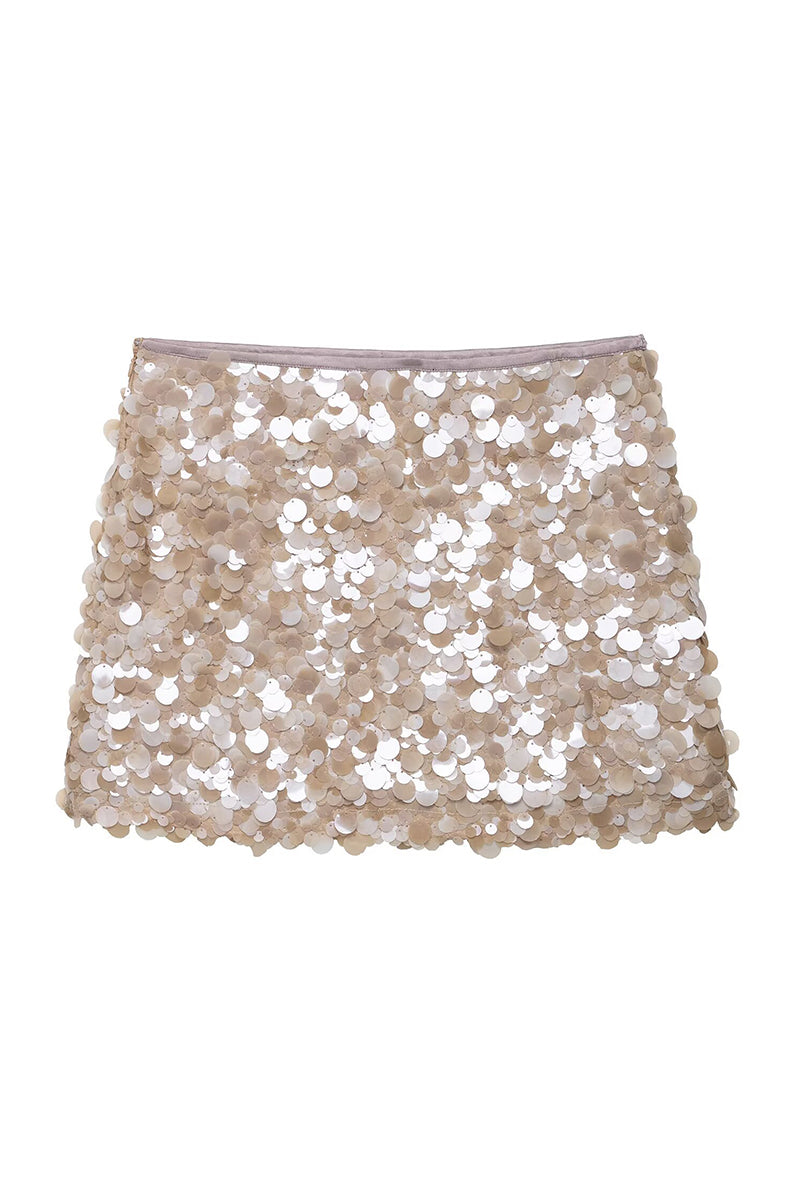 Sequin Embellished Mini Skirt