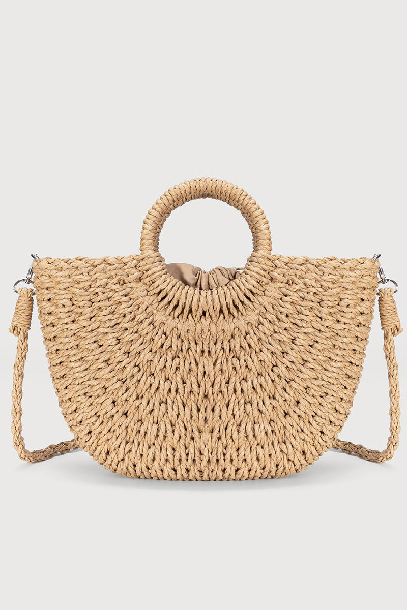 Vibrant Floral Straw Handbag