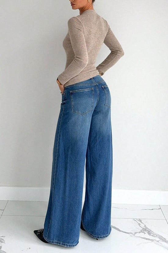 Knotted Detail Ribbed Long Sleeve Top