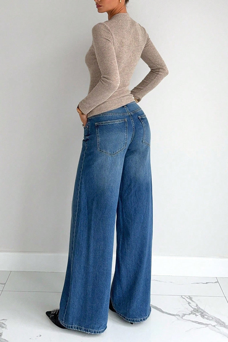 Knotted Detail Ribbed Long Sleeve Top