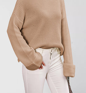Flared Sleeve Pullover Knit Top