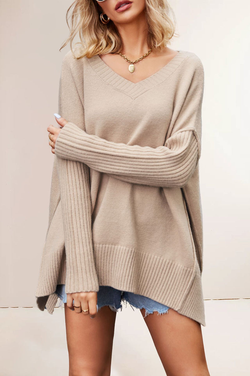 Cozy Oversized V-Neck Sweater
