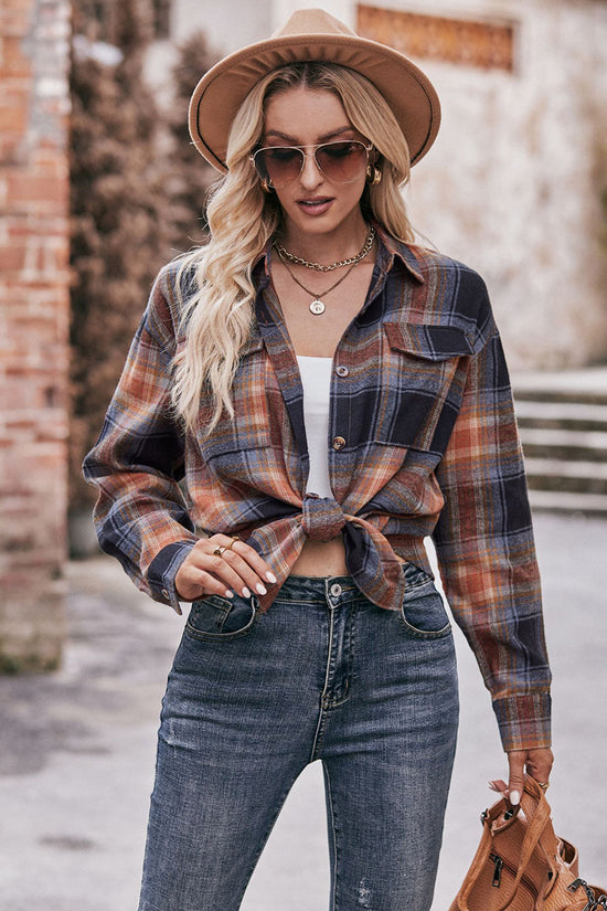 Plaid Button-Up Shirt