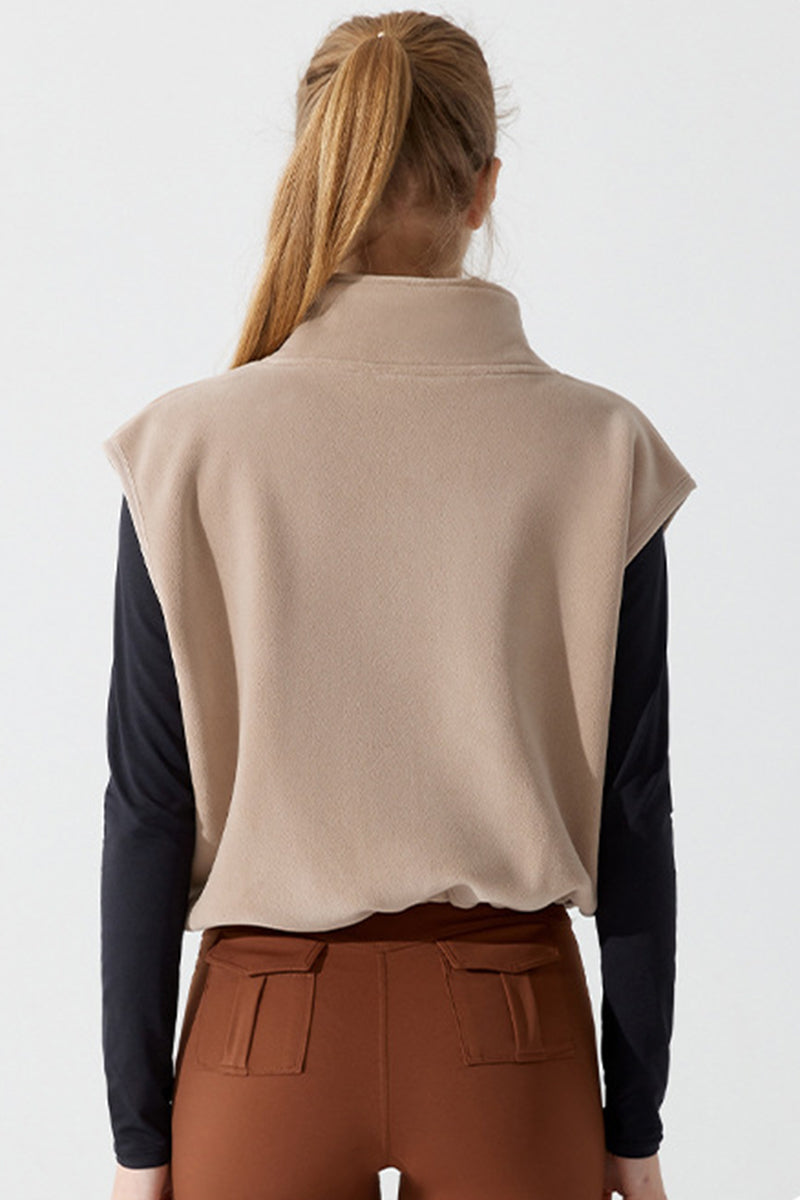 Zip-Up Sleeveless Vest