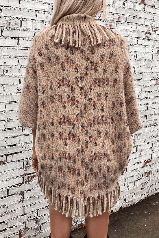 Fringe Hem Open Front Shrug