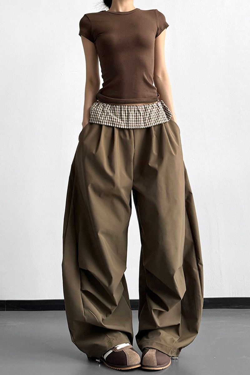 Wide-Leg Casual Pants