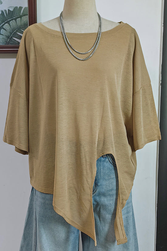 Off-Shoulder Tie Front Beach Cover-Up