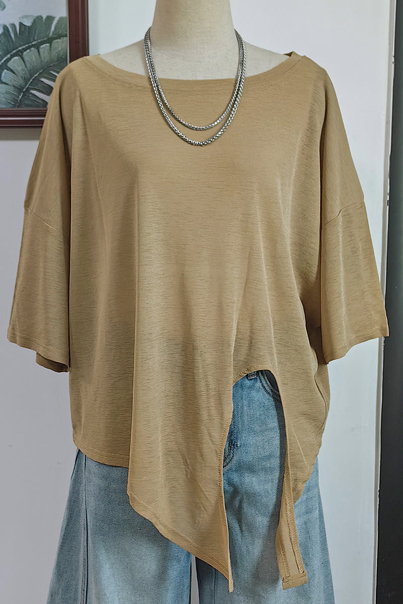 Off-Shoulder Tie Front Beach Cover-Up