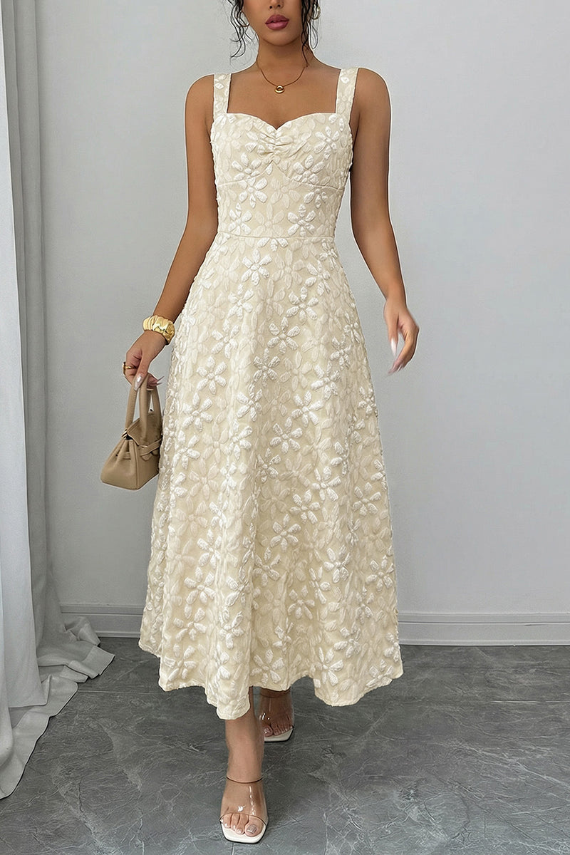 Elegant Sleeveless Floral Casual Dress
