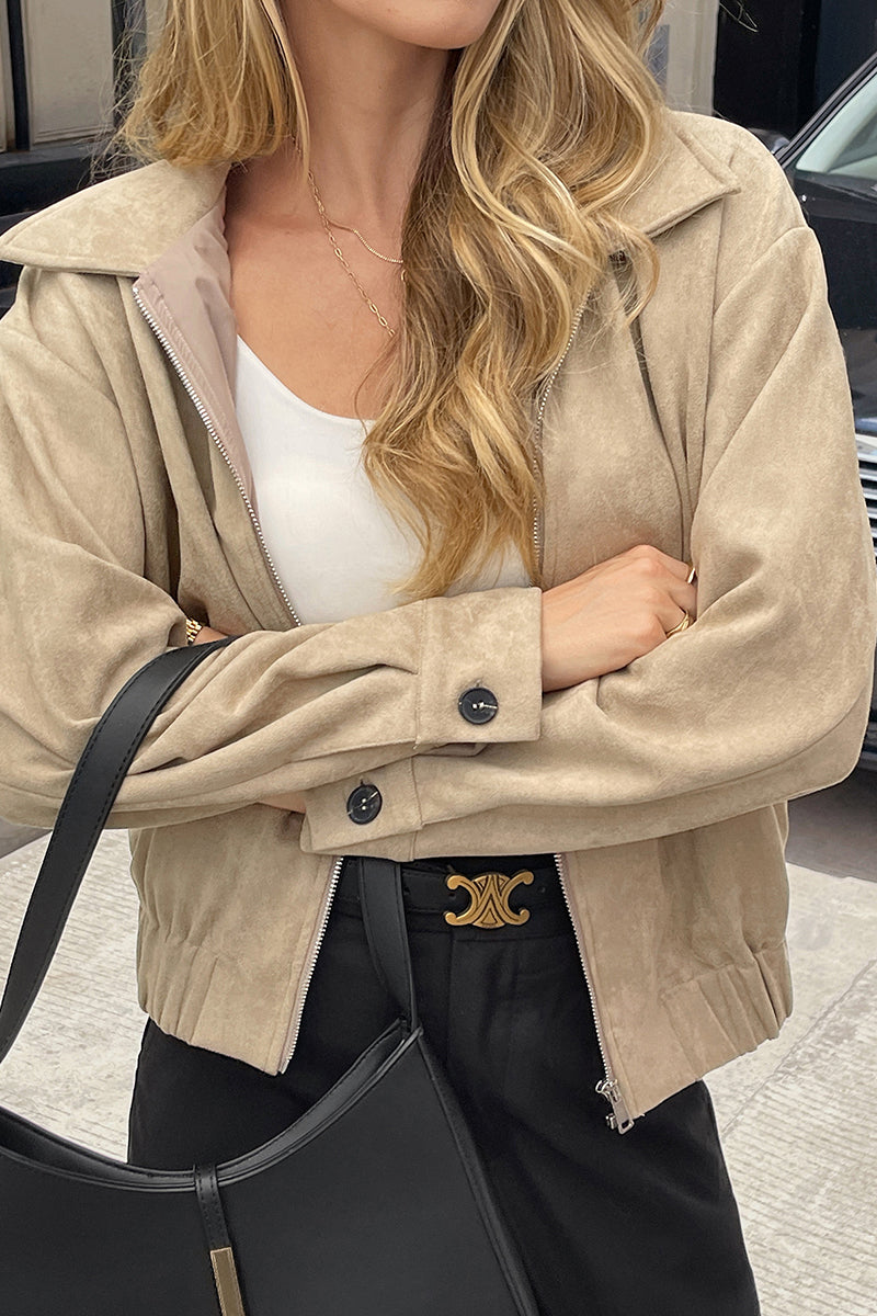 Chic Tailored Zip-Up Jacket