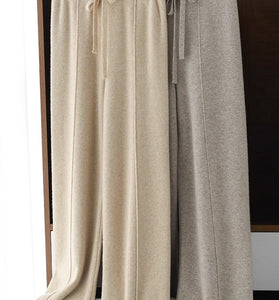 Relaxed Fit Wide-Leg Casual Pants