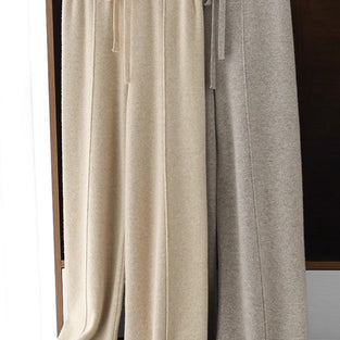 Relaxed Fit Wide-Leg Casual Pants