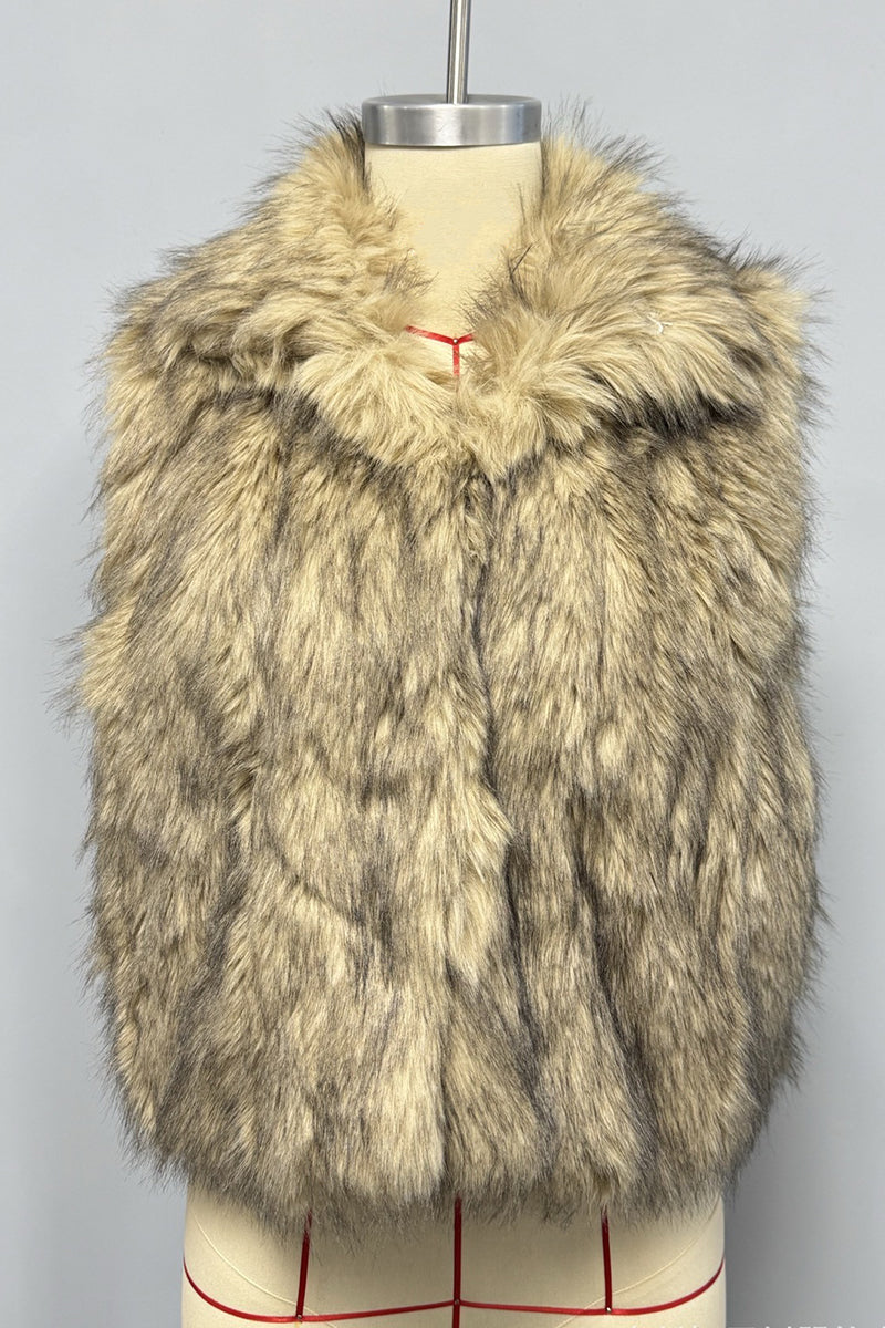Plush Faux Fur Sleeveless Vest