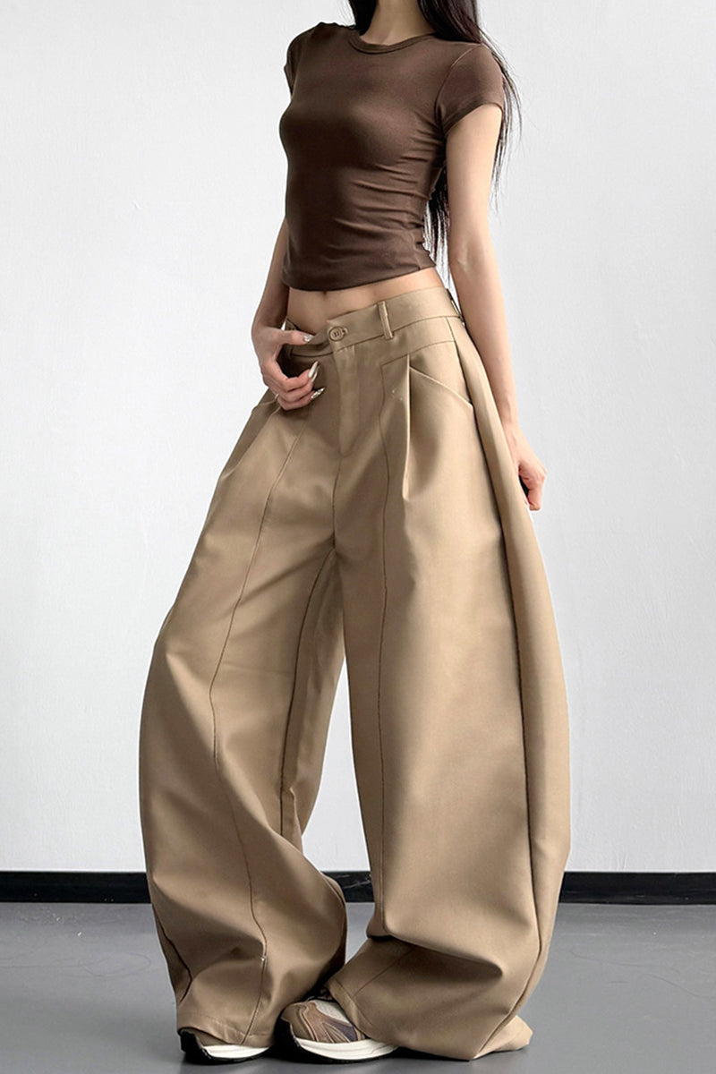 Oversized Wide-Leg Casual Pants