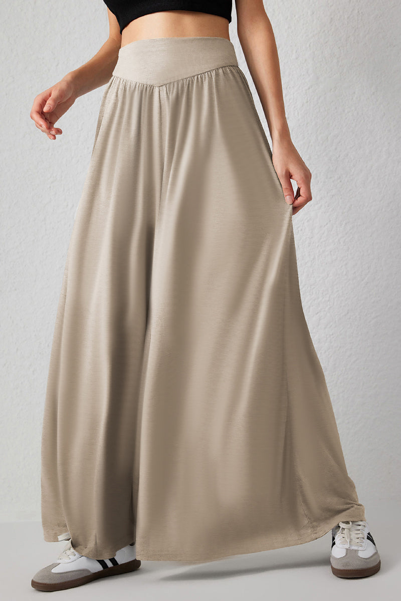 Flowing Wide-Leg Casual Pants