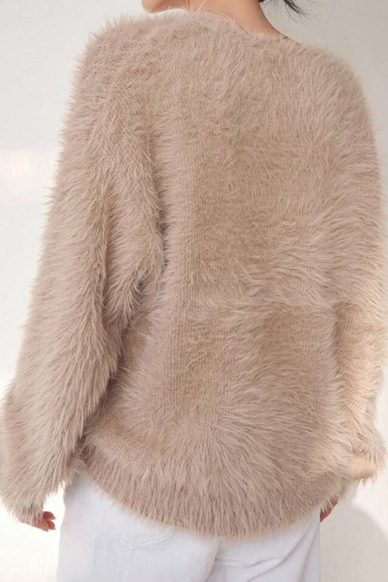Fuzzy Long Sleeve Cozy Sweater
