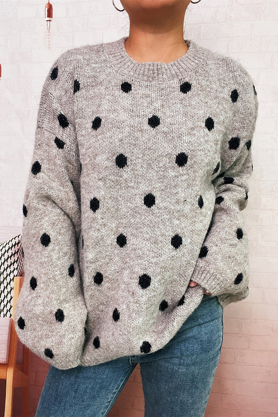 Polka Dot Oversized Sweater