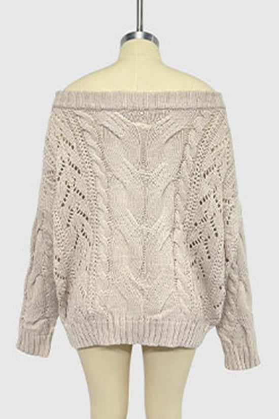 Off-Shoulder Oversized Knit Sweater