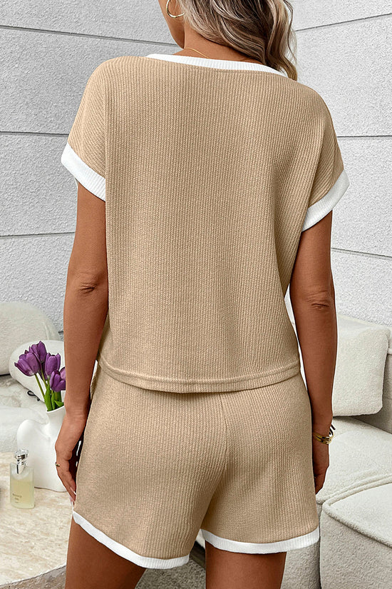 Casual Ribbed Two-Piece Outfit