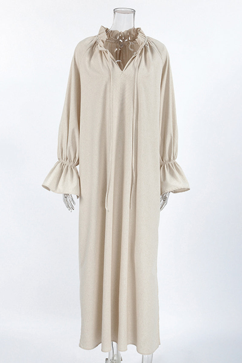 Elegant Long Sleeve Midi Dress