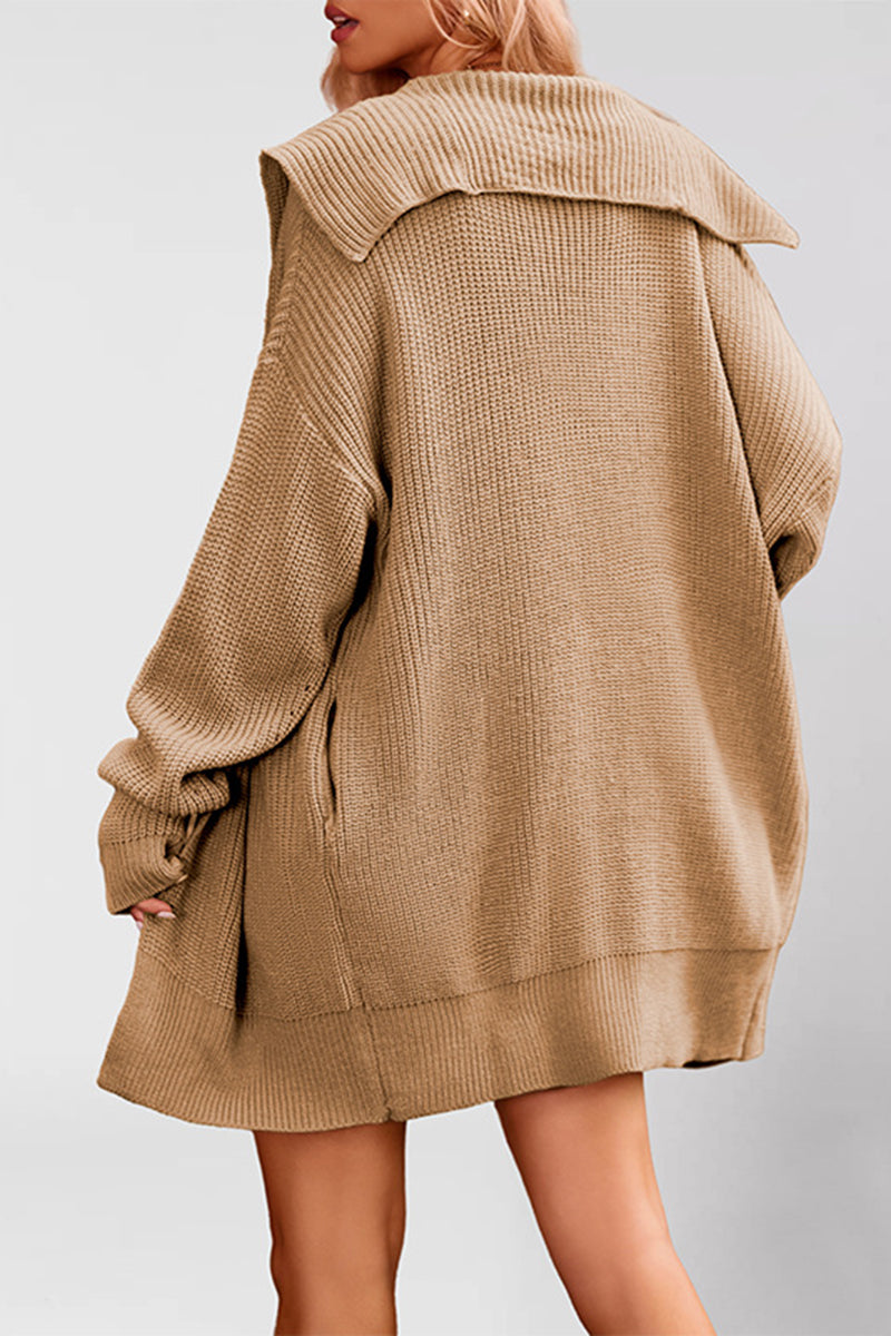 Cozy Knit Hooded Cardigan