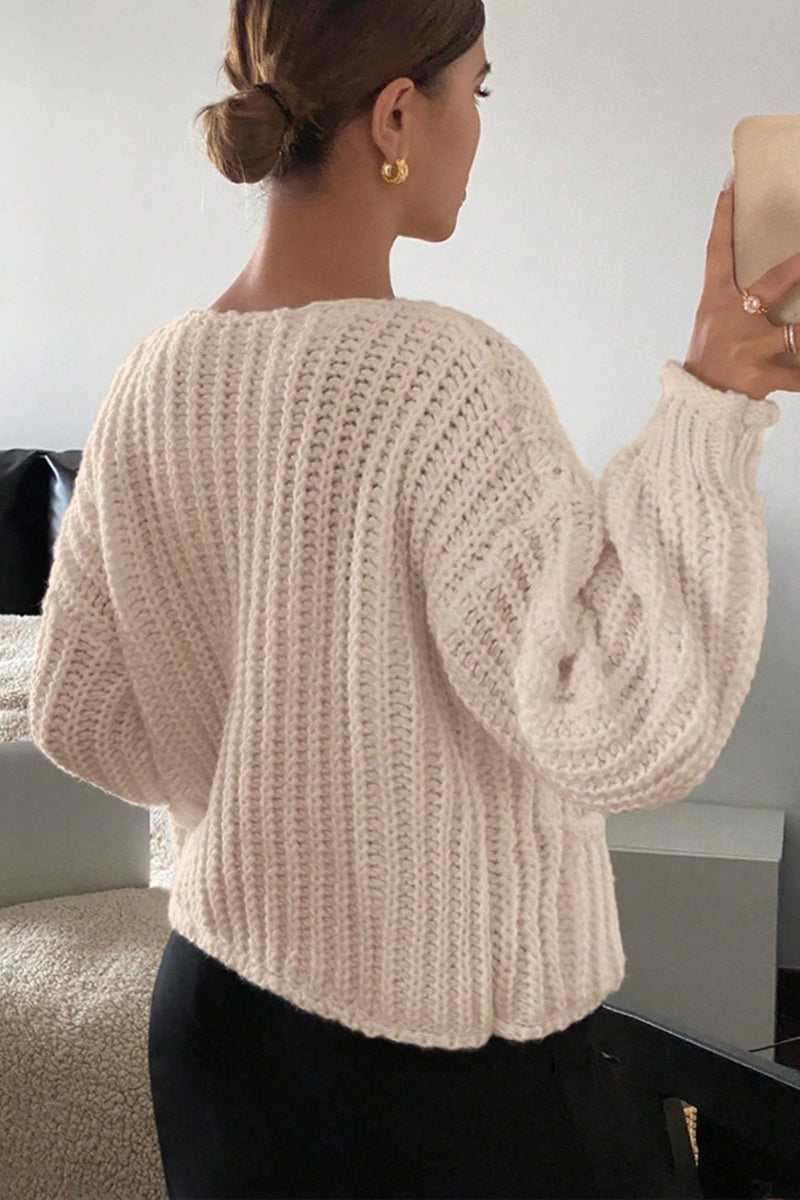 Knit Button-Up Cardigan