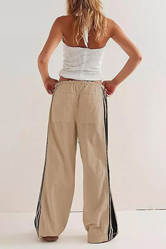 Striped Drawstring Jogger Pants