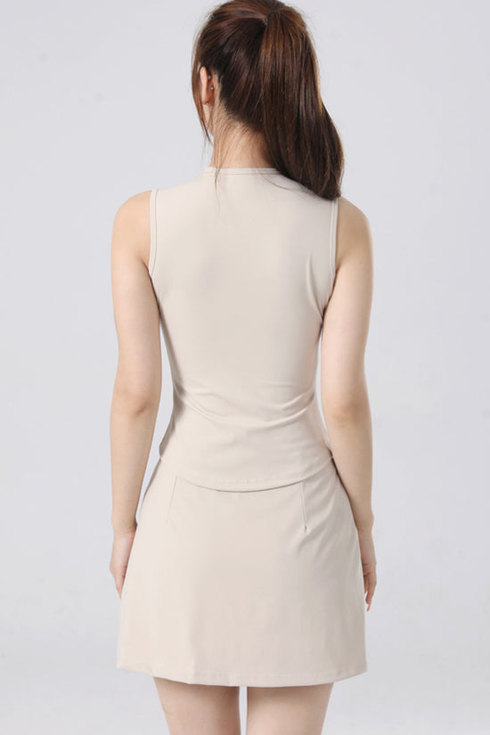 Sleeveless Athletic Skirt Set