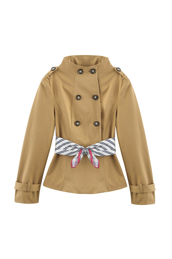 Double-Breasted Belted Jacket