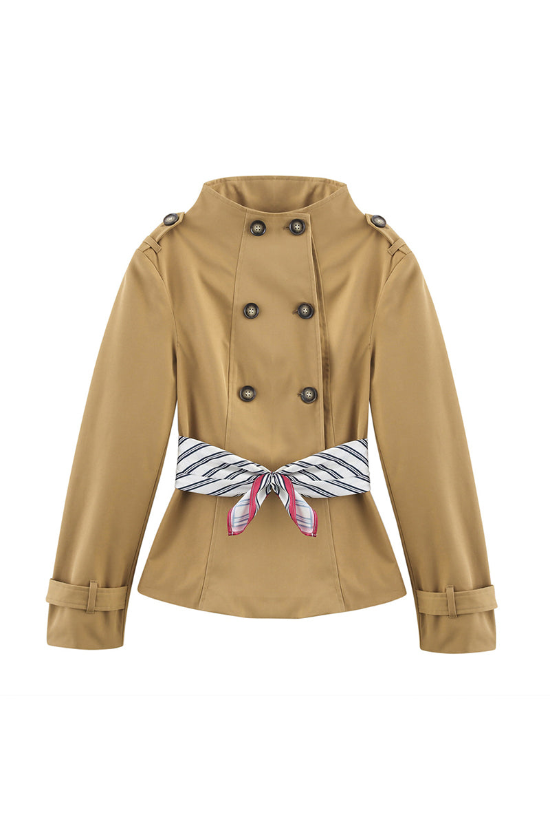 Double-Breasted Belted Jacket