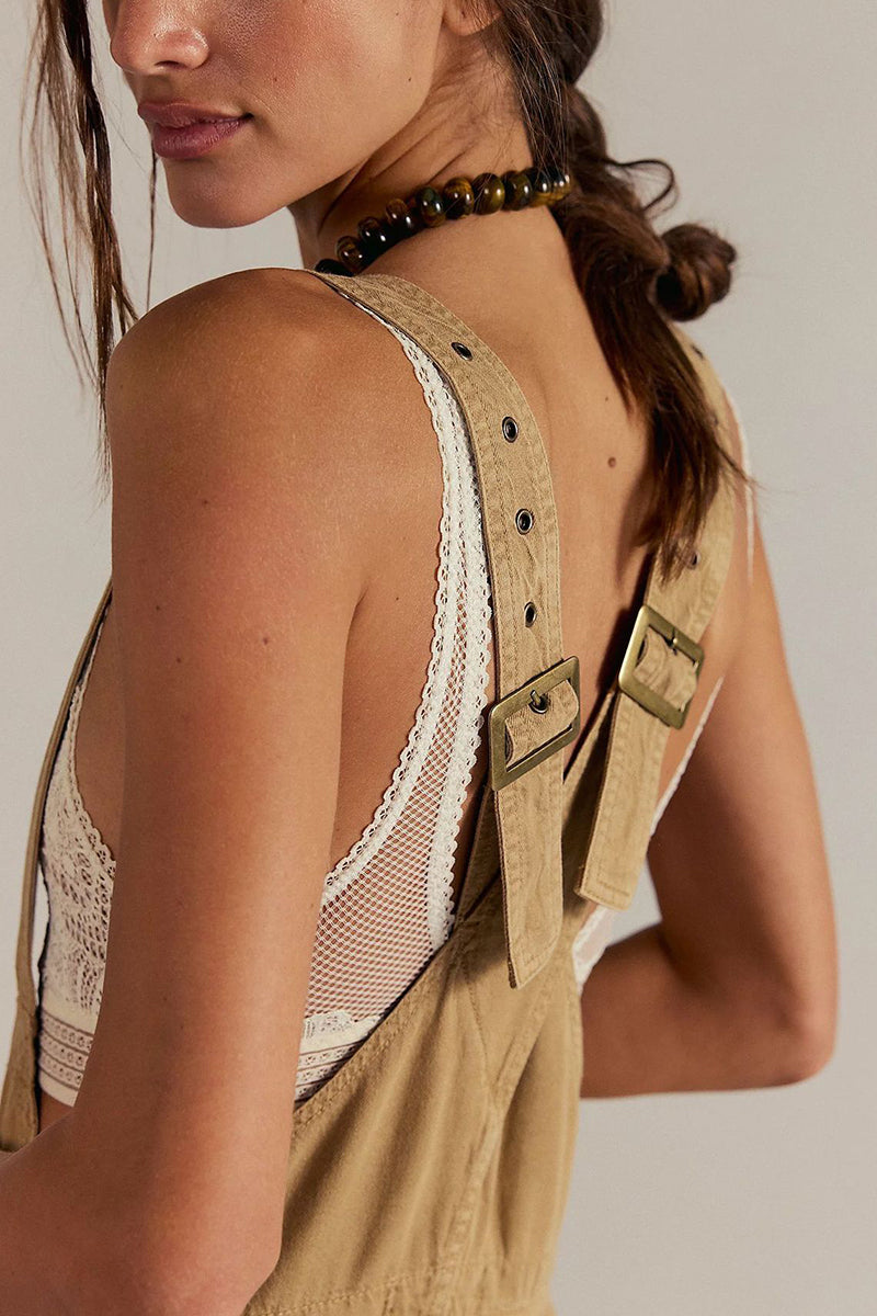 Casual Buttoned Overall Jumpsuit