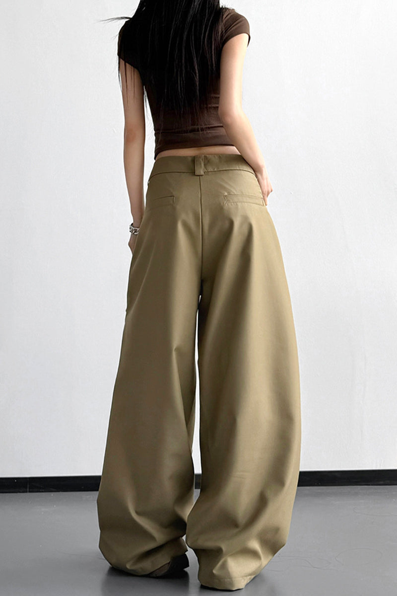 Wide-Leg Casual Pants