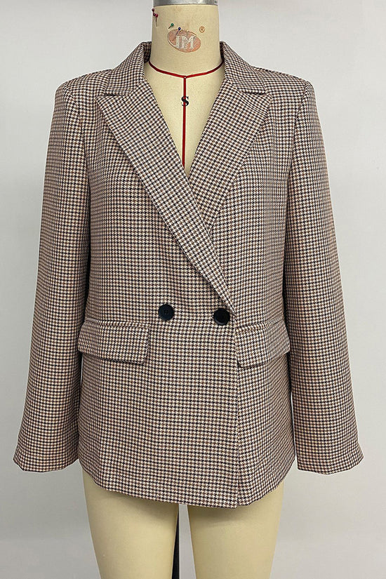Classic Check Double-Breasted Blazer