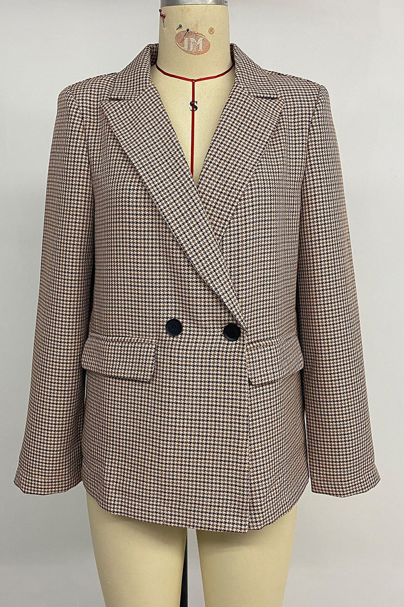 Classic Check Double-Breasted Blazer