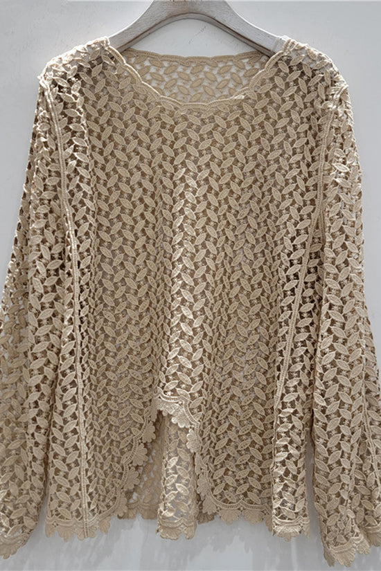 Elegant Patterned Openwork Top