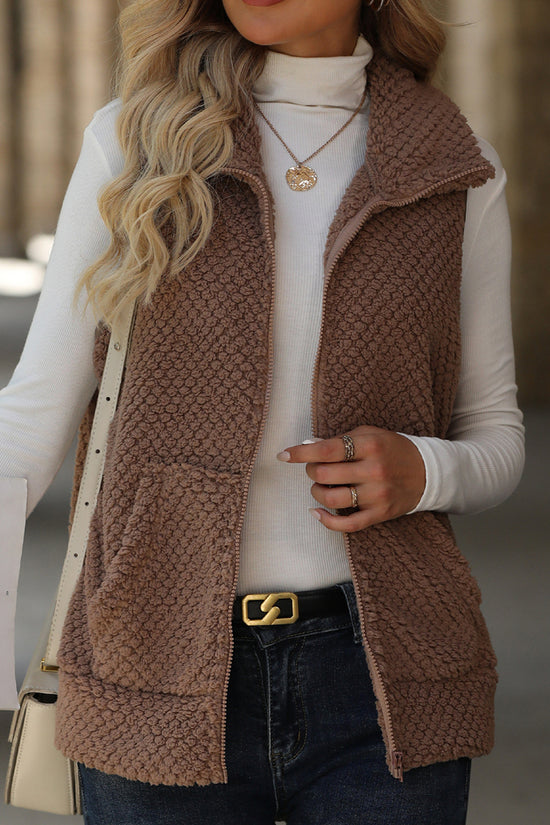Cozy Textured Sleeveless Vest