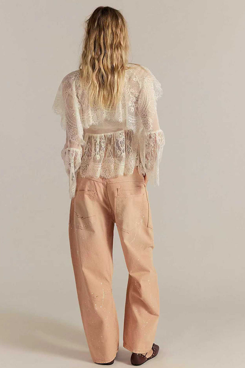 Edgy Straight-Leg Denim Jeans