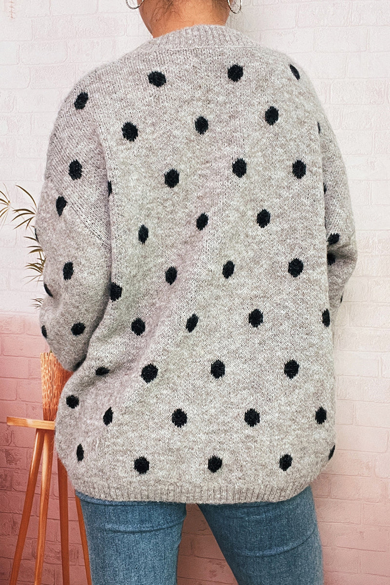 Polka Dot Oversized Sweater