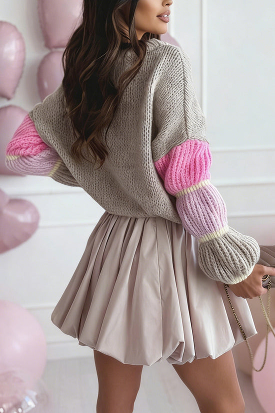 Color Block Knit Sweater