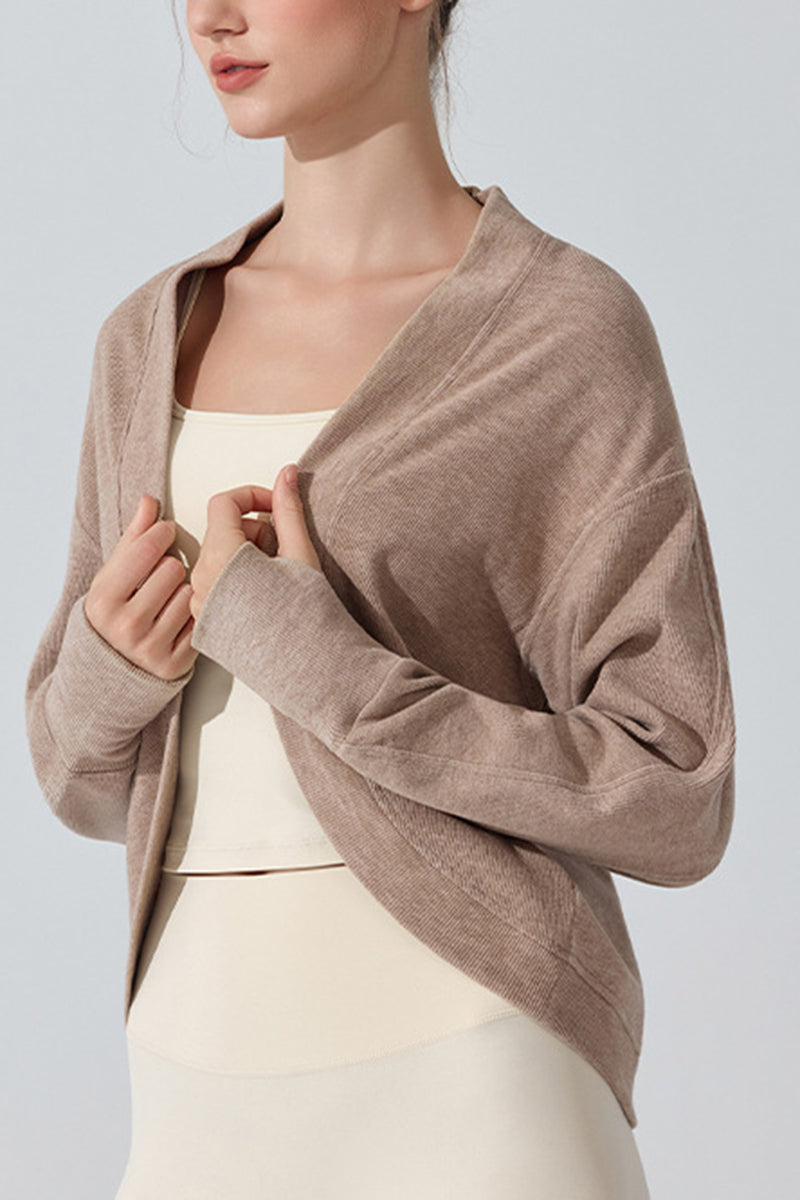 Relaxed Long Sleeve Open Front Cardigan