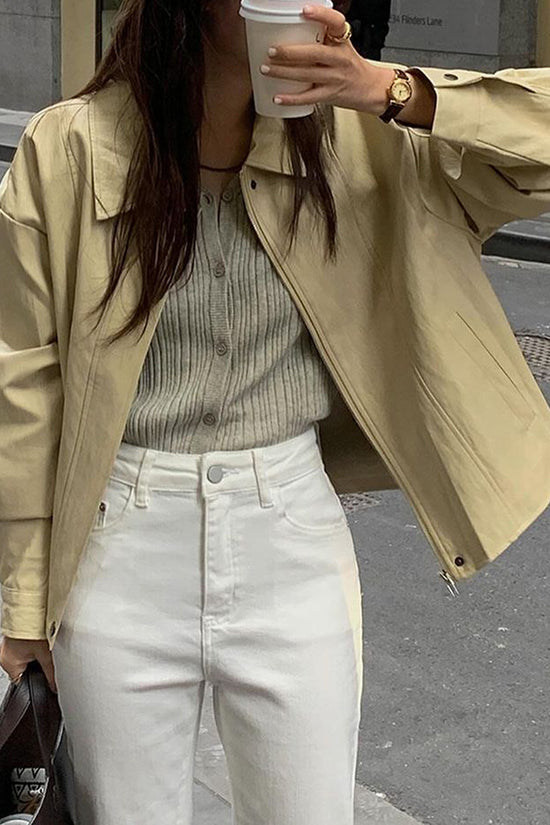 Casual Chic Collared Jacket