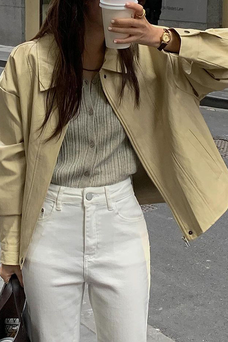 Casual Chic Collared Jacket